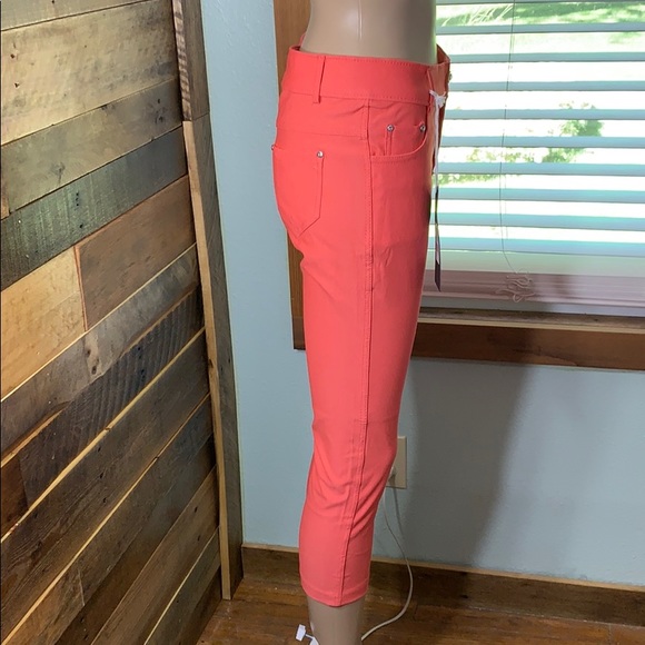 Yelete Coral Capri Stretch Jeggings Large NWT - Picture 4 of 7